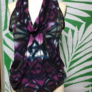 SOLD - XOXO stretchy cowl neck sleeveless top